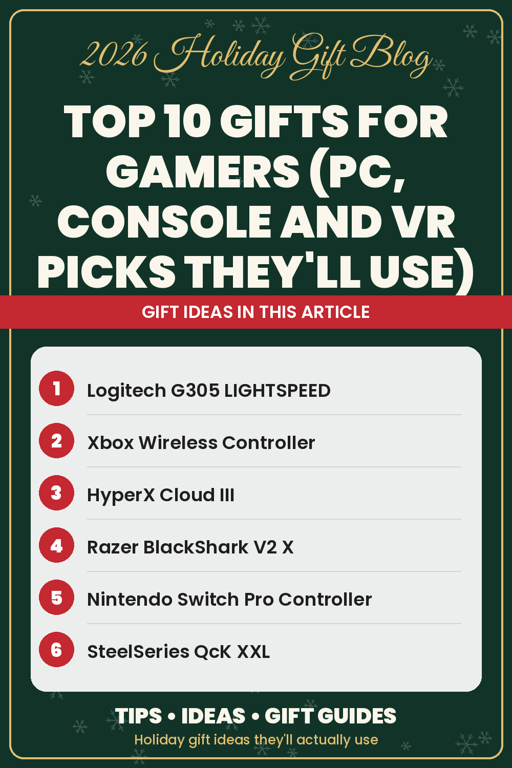 Top 10 Gifts for Gamers (PC, Console and VR Picks They'll Use) cover image